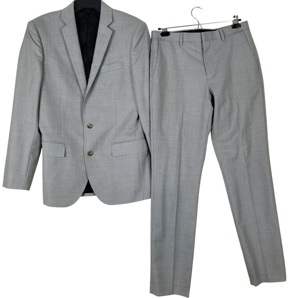 J.Crew Ludlow Suit Mens 38R Loro Piana Super 120s Wool Light Gray 2 Piece Set